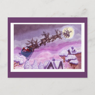 Postal Festiva Nite Antes De La Postcarta De Los Navidades