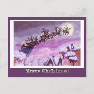 Postal Festiva Nite Before Navidades Postcard - Personalizado