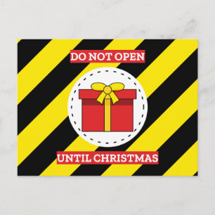 Postal Festiva No abrir hasta que Navidades
