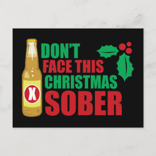 Postal Festiva No enfrentes a estos Navidades Sober