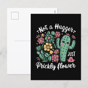 Postal Festiva No es solo una broma de cactus de flores