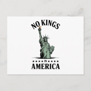 Postal Festiva No Kings in America Estatua de la Libertad