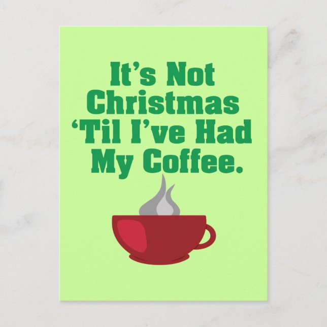 Postal Festiva No Navidades hasta el café (Anverso)