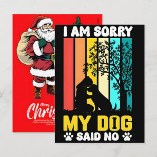 Postal Festiva No puedo, mi perro dijo que no, Perro de mujeres,
