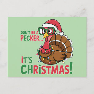 Postal Festiva No seas un idiota, son Navidades