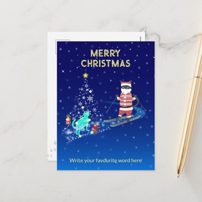 Postal Festiva Noche Calentadora del Corazón de Santa (Anverso/Reverso In Situ)