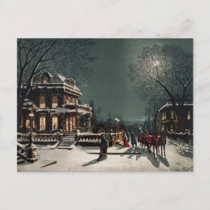 Postal Festiva Noche de navidades de Joseph Hoover y festividades