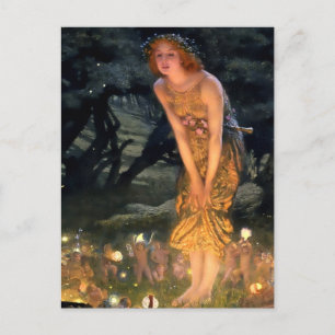 Postal Festiva “Noche de San Juan” de Edward Robert Hughes