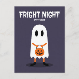 Postal Festiva Noche de Terror de Fantasma Lindo Halloween