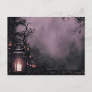 Postal Festiva Noche espeluznante niebla niebla sombra sombras Ha