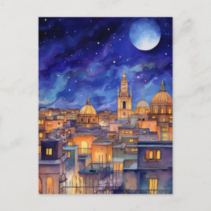 Postal Festiva Noche Mágica Sobre San Miguel de Allende, México