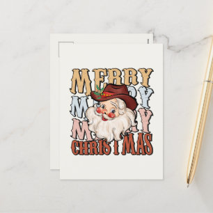 Postal Festiva Noche navideña Santa