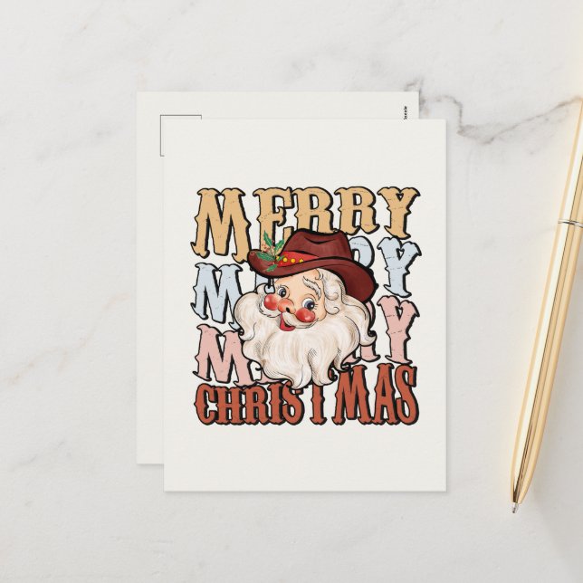 Postal Festiva Noche navideña Santa (Anverso/Reverso In Situ)