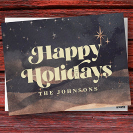 Postal Festiva Noche Starry Winter Sky Moda elegante moderna