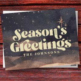 Postal Festiva Noche Starry Winter Sky Moda elegante moderna