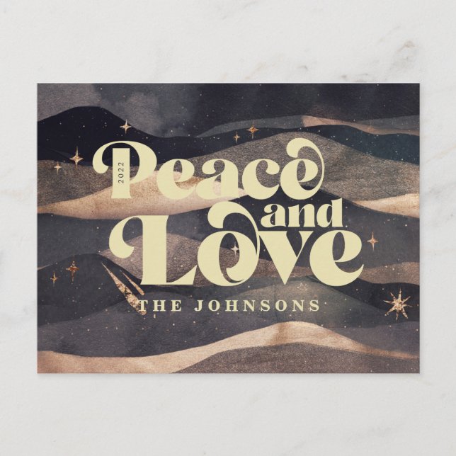 Postal Festiva Noche Starry Winter Sky Moda elegante moderna (Anverso)