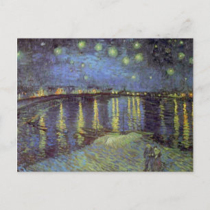 Postal Festiva Noche Van Gogh Starry Sobre Rhone