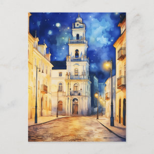Postal Festiva Noches de Starlit en Évora, Portugal