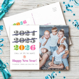 Postal Festiva Nochevieja novela graciosa tercera vez foto modern