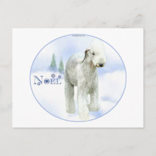 Postal Festiva Noel Bedlington Terrier