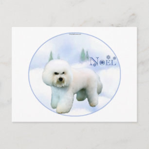 Postal Festiva Noel Bichon Frise