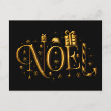 Noel de oro para Navidades contemporáneos negros