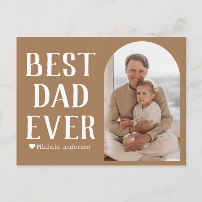 Postal Festiva Nombre de la foto del Día de los Padres de la Fami (Anverso)