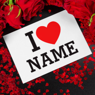 Postal Festiva Nombre del corazón