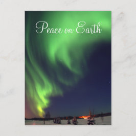 Postal Festiva Northern Lights Holiday Postcard
