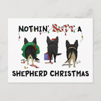 Postal Festiva Nothin' sino un pastor alemán Navidades