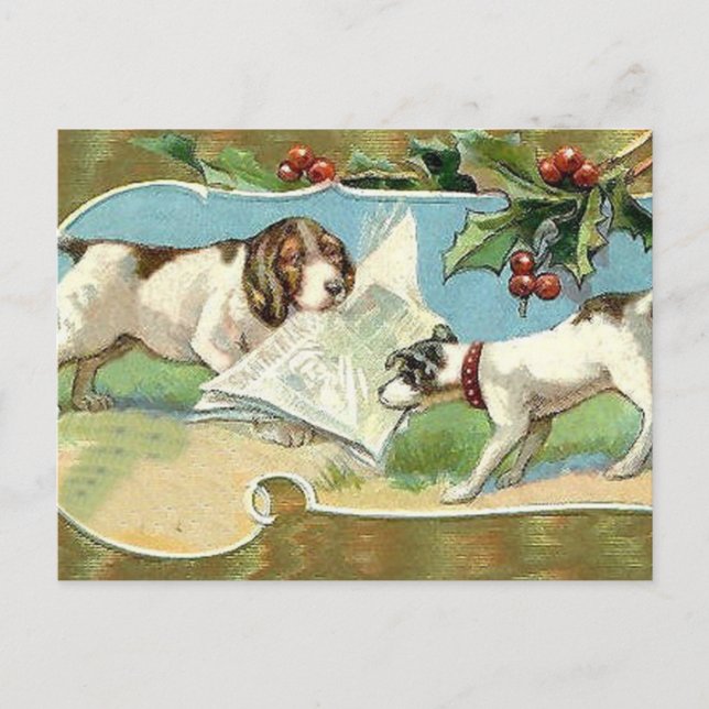 Postal Festiva Noticias de navidades (Anverso)