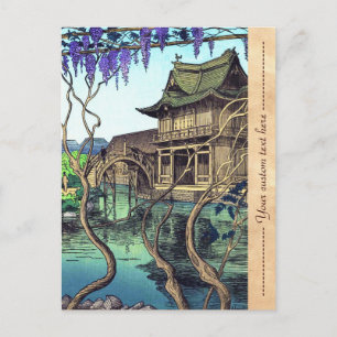 Postal Festiva Nouet Noel Kameido shin hanga paisajes japoneses