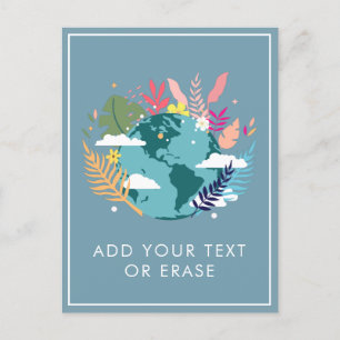 Postal Festiva Nubes naturales del planeta Tierra Tropicales Añad