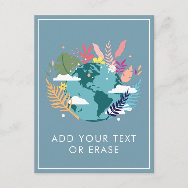 Postal Festiva Nubes naturales del planeta Tierra Tropicales Añad (Anverso)