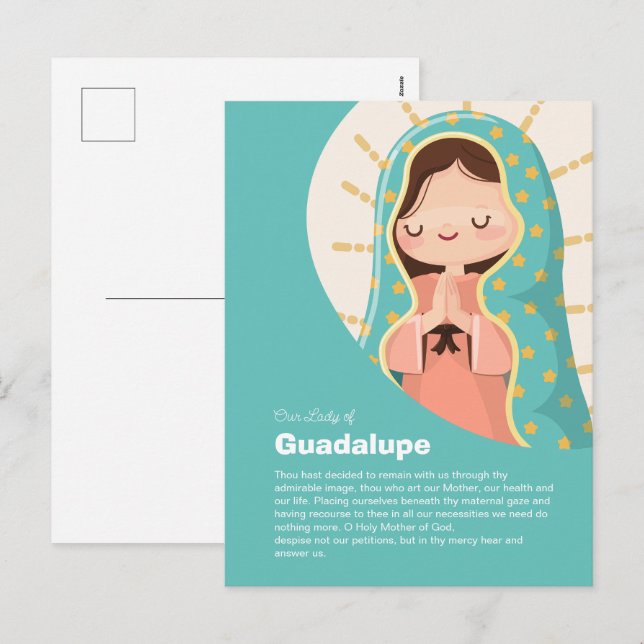 Postal Festiva Nuestra Señora de Guadalupe  (Anverso / Reverso)