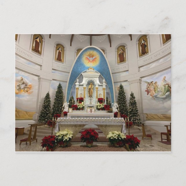 Postal Festiva Nuestra Señora del Monte Carmel, católica Kenosha, (Anverso)