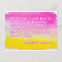 Postal Festiva Nueva Criatura en Cristo - Postcarta de fe