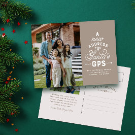 Postal Festiva Nueva dirección dos Navidades neutrales de la mari