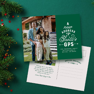 Postal Festiva Nueva dirección dos Navidades verdes de fotos