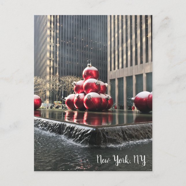 Postal Festiva Nueva York, Navidades de Nueva York, Rockefeller C (Anverso)
