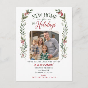 Postal Festiva Nuevo Hogar para las Fiestas Navideñas Foto de Nav