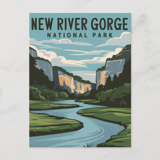 Postal Festiva Nuevo Ilustracion mínimo en el Parque Nacional de  (Anverso)
