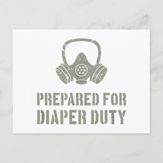 Postal Festiva Nuevo Padre Preparado Para Diaper Duty Funny (Anverso)