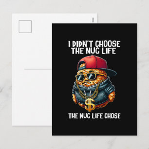 Postal Festiva Nugget de Comida Rápida No Elegí La Vida Nug