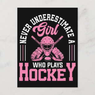 Postal Festiva Nunca subestimes a una chica que juega hockey 2026