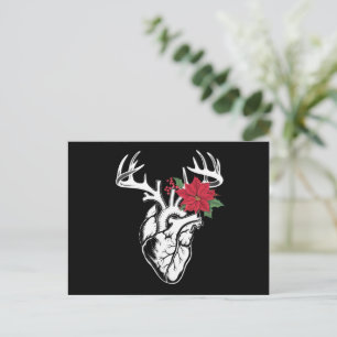 Postal Festiva Nurse Heart Anatomy Reindeer Heart Cath Lab RN
