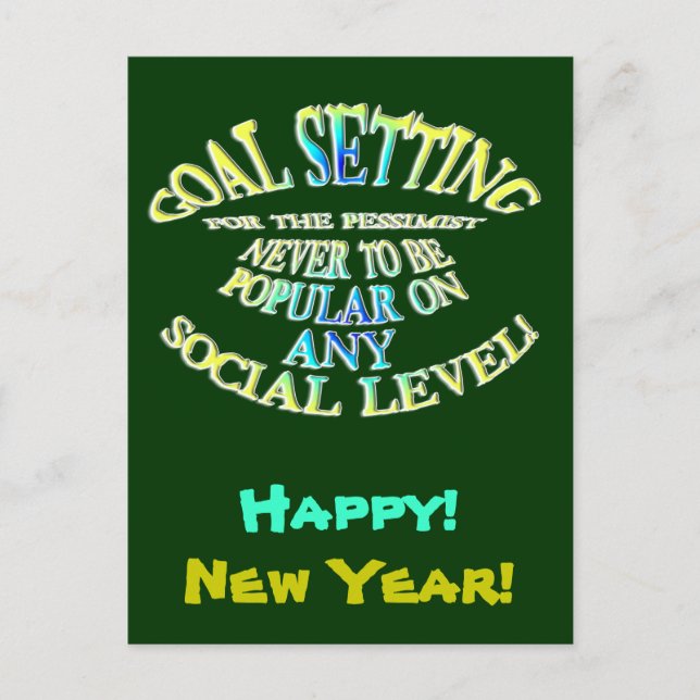 Postal Festiva Objetivo: Nunca ser popular (Anverso)