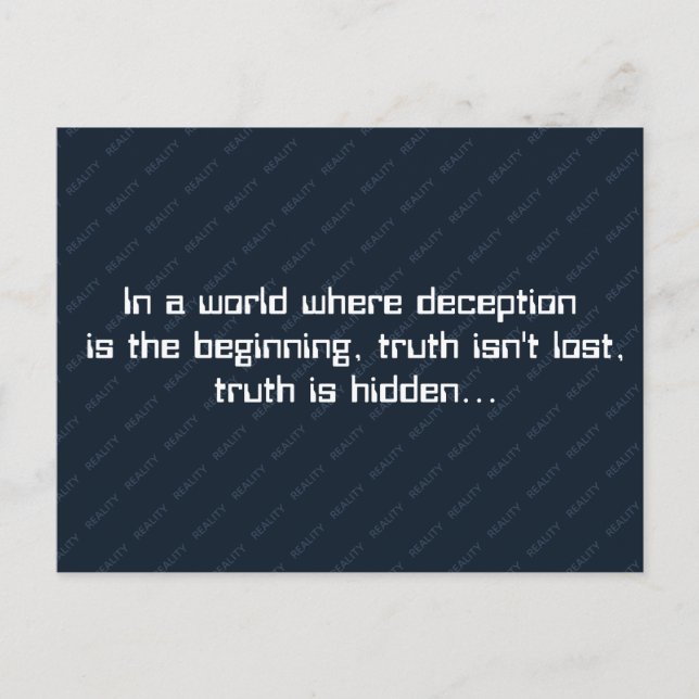 Postal Festiva Observable Direction Deception and Truth Quote (Anverso)