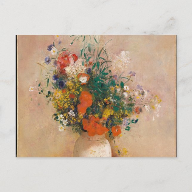 Postal Festiva Odilon Redon - Vase De Flores (Anverso)