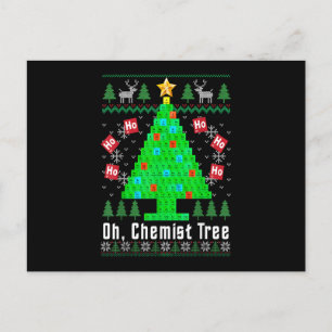 Postal Festiva Oh Árbol Químico Merry Químistree Química Feo Ch